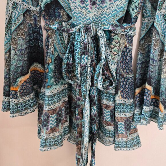 Camilla Turn On The Charm Wide Sleeve Playsuit Size Large b87 - Picture 6 of 13